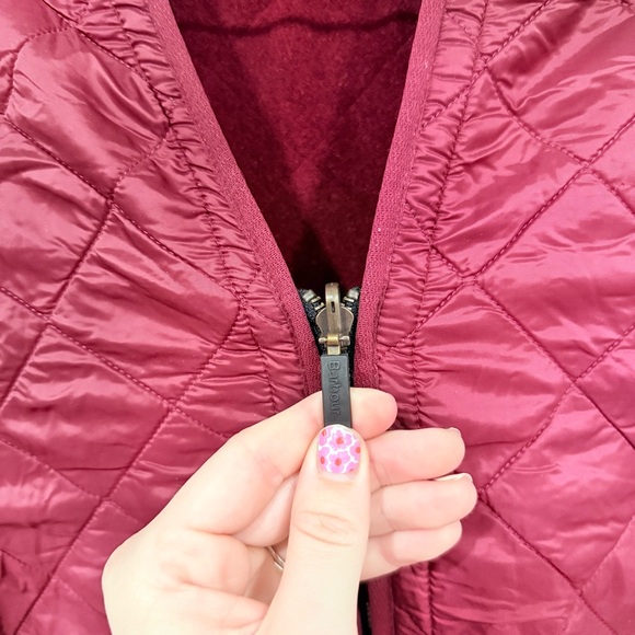 Barbour Polar Quilt Liner Deep Red Vest Women’s Size Medium - Picture 4 of 8